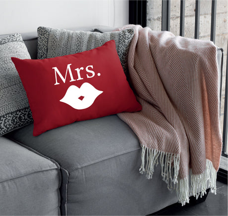 Custom Couple Mr Mrs Pillow, Personalized Pillow, Couple Bedding, Engagement Gift, Annivesary Gift, Gift for Wife, Wedding Gift, Pillow - Arria Home