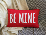 Be Mine Punch Needle Embroidered Pillow, Valentines Day Gift for Him, Couple Gift Idea, Custom Couple Pillow, One Year Anniversary Gift - Arria Home