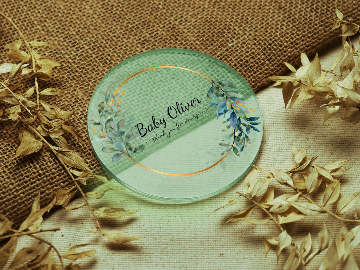 Custom Baby Shower Favors for Guests, Personalized Acrylic Coaster, Baby Shower Gifts in Bulk, Baptism Favors Ideas, Baby Shower Gift Ideas - Arria Home