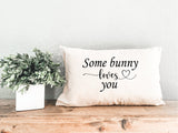 Funny Easter Pillow, Easter Gift, Funny Gift, Funny Spring Pillow, Spring Time Pillow Cover, Bunny Pillow, Some Bunny Love You Pillow Gift - Arria Home