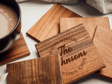 Wedding Favor, Personalized Wood Coasters, Wedding Favor Coasters, Custom Wedding Favor, Customized Favor, Engraved Wood Coasters, Coasters - Arria Home