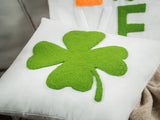 Leprechaun Hat Embroidered Pillow, St Patricks Day Decor, Irish Hat Pillow, Four Leaf Clover Pillow, Shamrock Pillow, Green Gnome Pillow - Arria Home