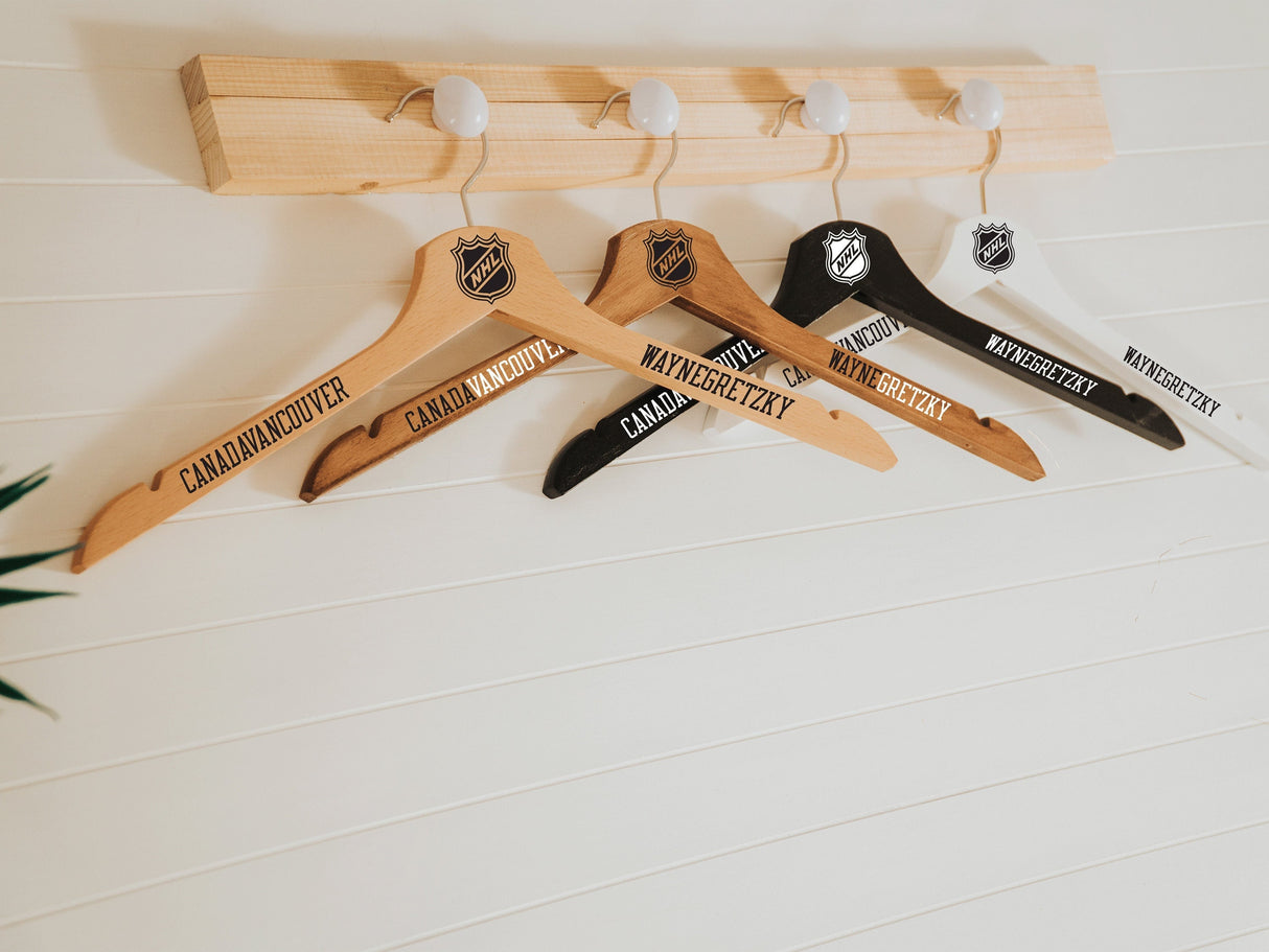 Custom Sports Team Jersey Hangers, Cheer Team Hangers, Custom Senior Night Gifts, Custom Hockey Team Hangers, Personalized Sports Hangers - Arria Home