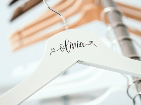 Custom Bridesmaid Wedding Hangers, Maid of Honour Dress Hanger, Custom Wooden Hanger, Bridesmaid Robes Hanger, Personalized Bridesmaid Gifts - Arria Home