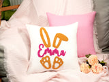 Personalized Easter Bunny Name Embroidery Pillow, Custom Easter Gift Pillow, Baby 1st Easter Gift, Easter Basket, Spring Peeps Pillow, Gift - Arria Home