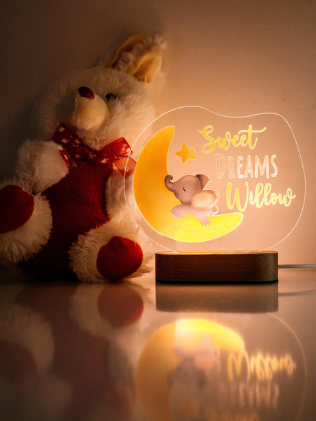 Custom Baby Night Light, Personalized Baby Gifts, Nursery Room Decor, Baby Room Essentials, Light Up Toddler Decor, Custom Baby Name Light - Arria Home