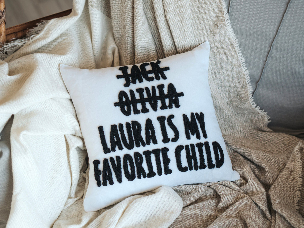 Funny Grandma Personalized Punch Needle Pillow, Mothers Day Gift for Nana, Humorous Gigi Gift, Gift from Grandchild, Custom Mom Pillow - Arria Home