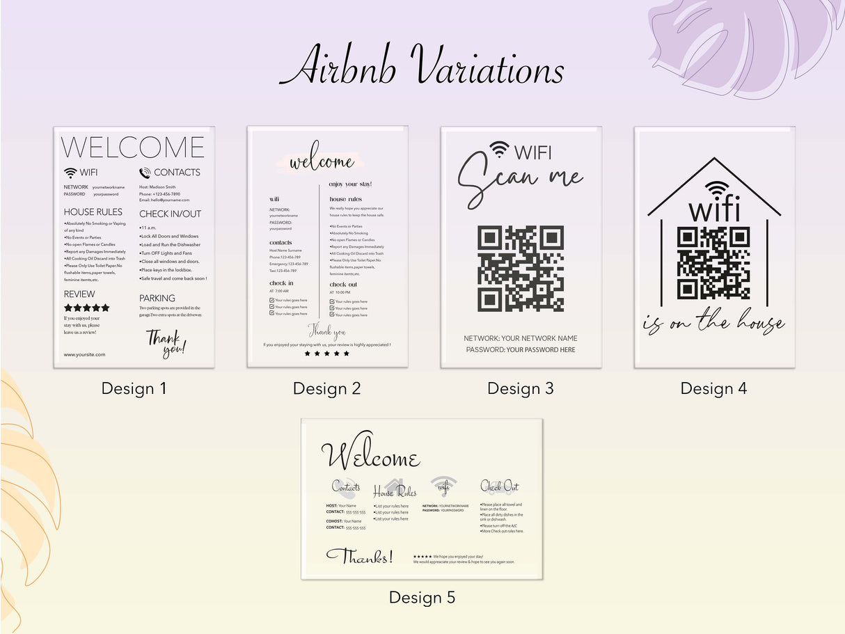 AirBnb Guest Arrival Welcome Sign, AirBnb House Rules, Guest Welcome Book, Sort Term Rental Welcome Sign, Beach House Guide, AirBnb Hosts - Arria Home