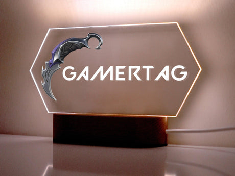 Gamer Tag Night Light, Custom Gamer Husband Gifts, Game Room Decor, Man Cave Essentials, Anniversary Gifts for Boyfriend, Unique Gamer Gift - Arria Home