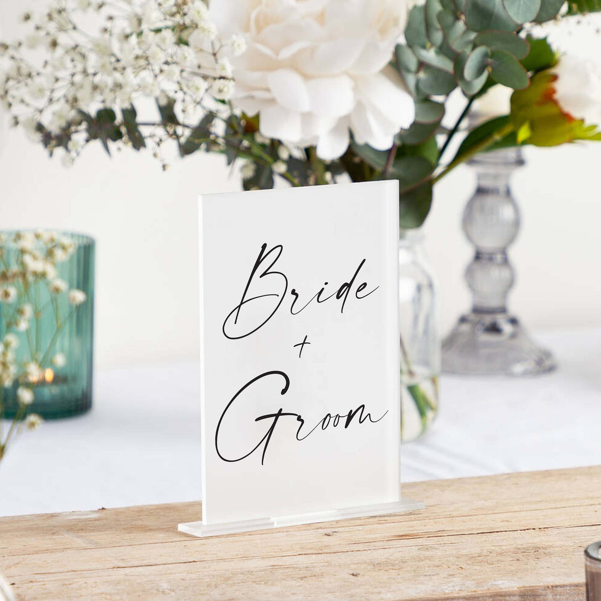 Personalized Wedding Reception Decor, Wedding Groom and Bride Table Sign, Elegant Wedding Table Numbers, Wedding Table Decor, Personalized - Arria Home