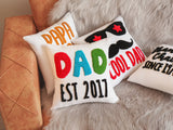 Worlds Best Dad Embroidery Fathers Day Throw Pillow, Gift from Kids, Gift from Wife, Fathers Day Gift Idea, Personalized Dad Funny Gift, Dad - Arria Home