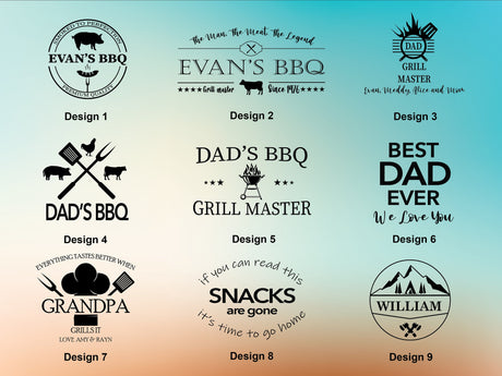 Personalized Resin BBQ Board, Custom Father's Day Gift, Grandpa Gifts, BBQ Gifts, Epoxy Cutting Board, Dad Grill Gifts, Father in Law Gifts - Arria Home