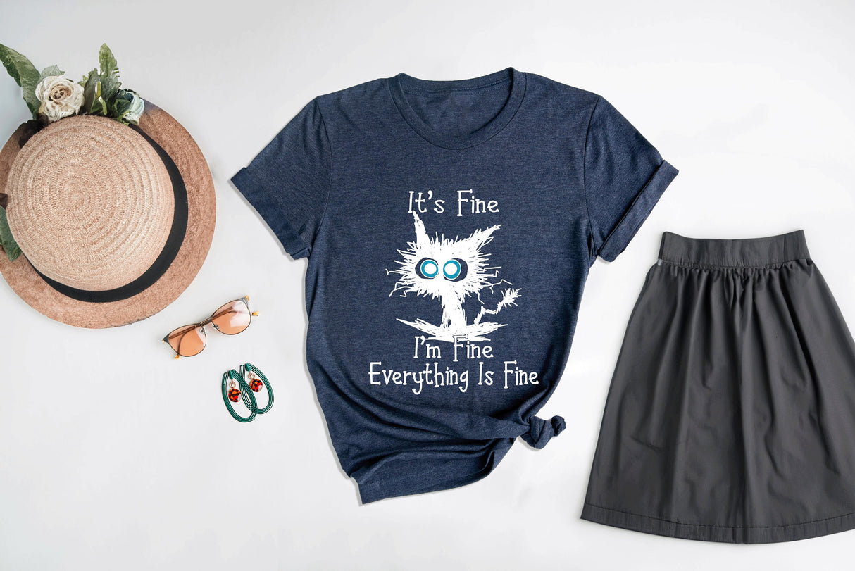 Funny Shirt, Funny Saying Shirt, Shirt With Saying, It's Fine Shirt, I'm Fine Shirt, Everything Is Fine, Introvert Shirt, Sarcastic Shirt