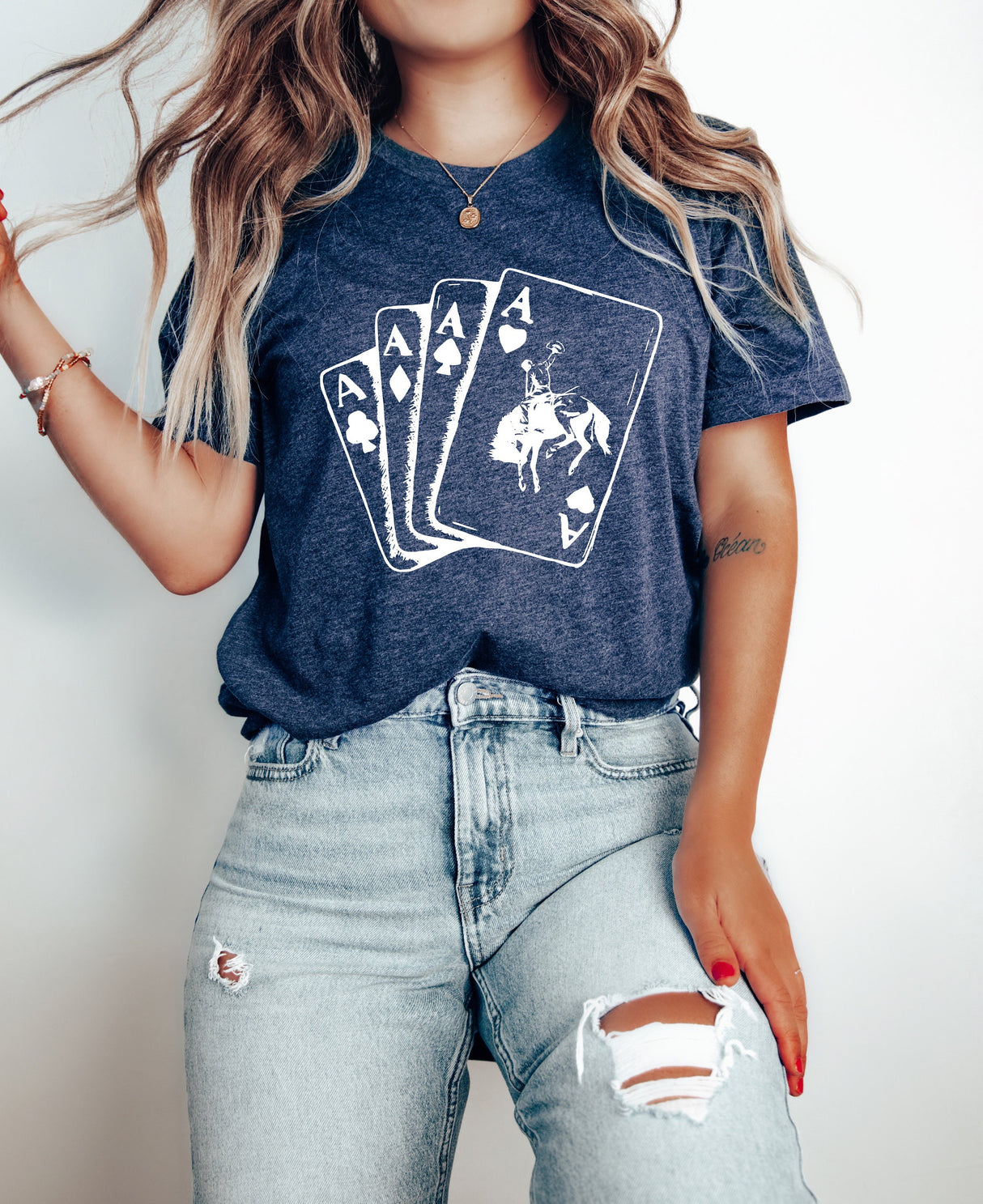 Western Shirt, Rodeo Shirt, Cowboy Shirt, Ace Card Cowboy Shirt, Playing Card Shirt, Country Girl Shirt, Country Shirt, Cowgirl Shirt