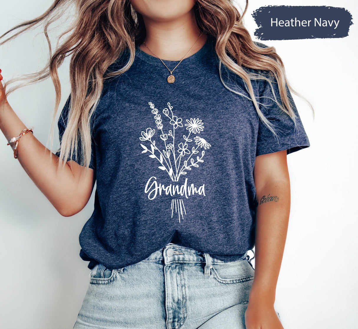 Grandma Flower Shirt, Grandma Shirt, Grandma Gift, Gift For Grandma, Nana Shirt, Nana Gift, Grandmother Shirt, Gigi Shirt, Grandma TShirt