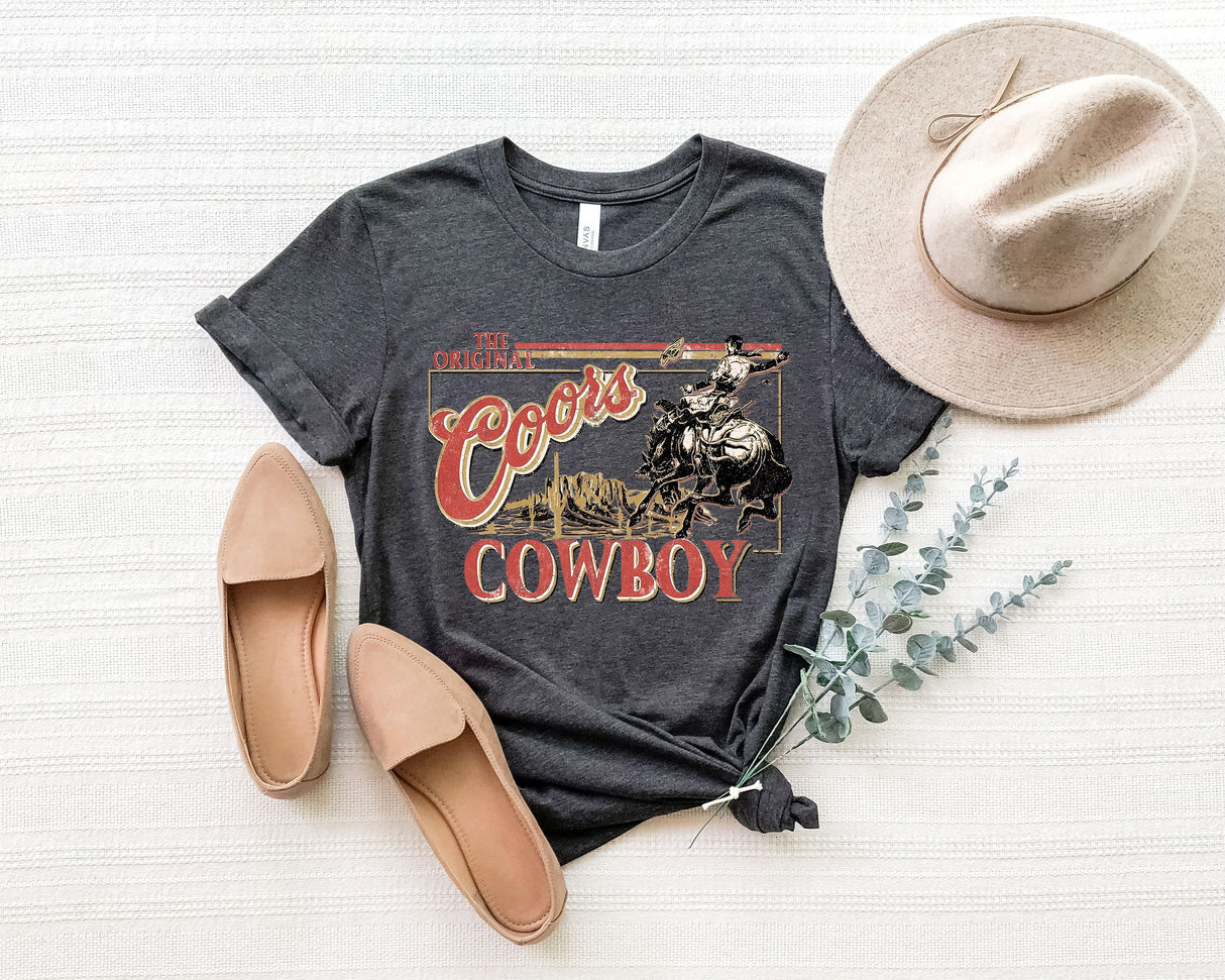 Western Shirt, Rodeo Shirt, Coors Cowboy Shirt, Coors Rodeo Shirt, Cowboy Shirt, Cowgirl Shirt, Retro Cowboy Shirt, Western TShirt