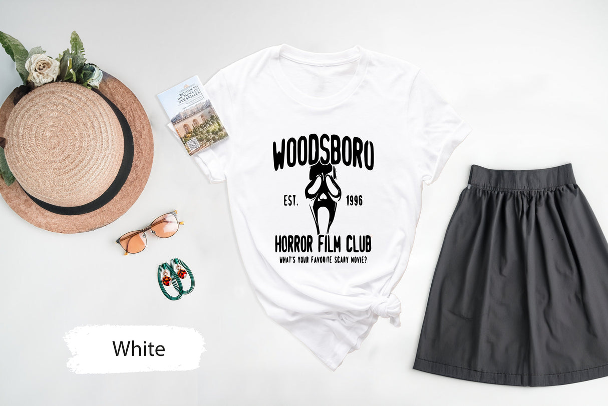 Woodsboro Horror Club Shirt, Halloween Shirt, Horror TShirt, Horror Film Club Shirt, Scary T Shirt, Halloween Gift, Spooky Season Shirt