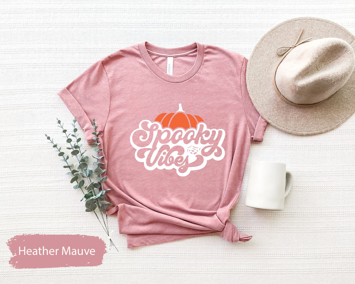 Spooky Season Shirt, Spooky Vibes Shirt, Spooky TShirt, Spooky Season Gift, Halloween Shirt, Pumpkin Shirt, Fall TShirt, Halloween Gift