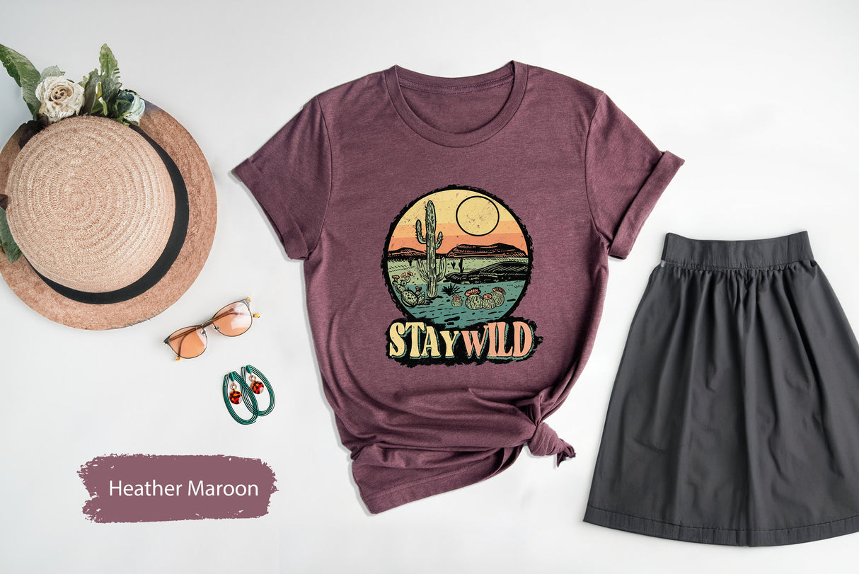 Stay Wild Shirt, Western Shirt, Wild West Shirt, Southern Shirt, Texas Shirt, Cactus Shirt, Cowboy Shirt, Country Girl Shirt, Country TShirt