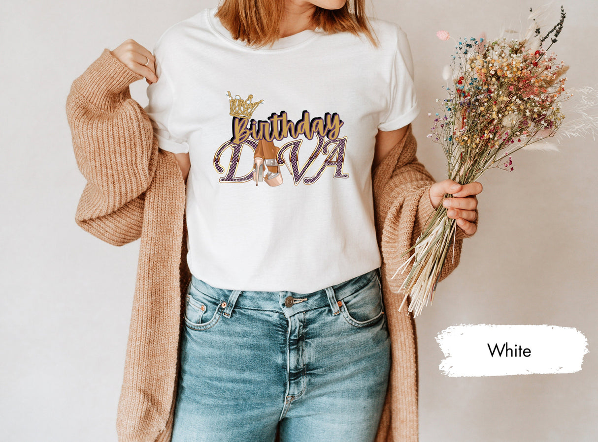 Birthday Diva Shirt, Birthday Girl Shirt, Birthday Queen Shirt, Birthday Shirt, Birthday TShirt, Birthday Gift, Gift For Birthday