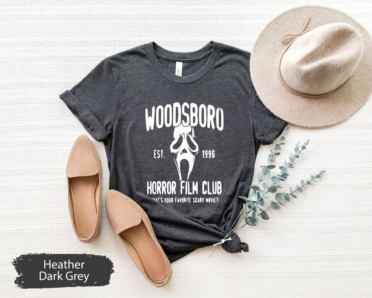 Woodsboro Horror Club Shirt, Halloween Shirt, Horror TShirt, Horror Film Club Shirt, Scary T Shirt, Halloween Gift, Spooky Season Shirt