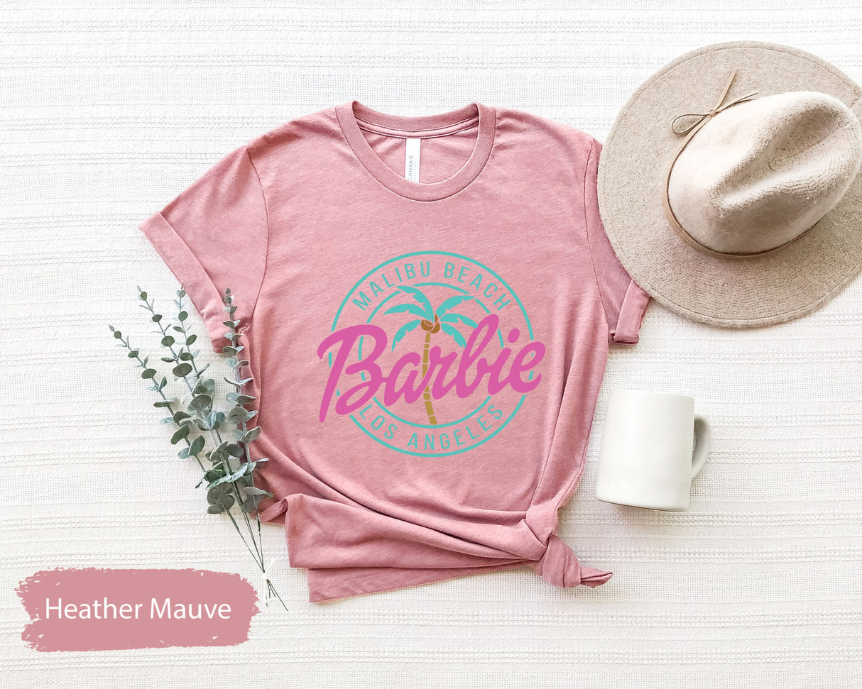 Pink Babe Doll Malibu Beach Shirt, Barbie Shirt, Barbie Fan T-Shirt, Vintage Doll Shirt, Party Girls Shirt, Barbie Movie Shirt