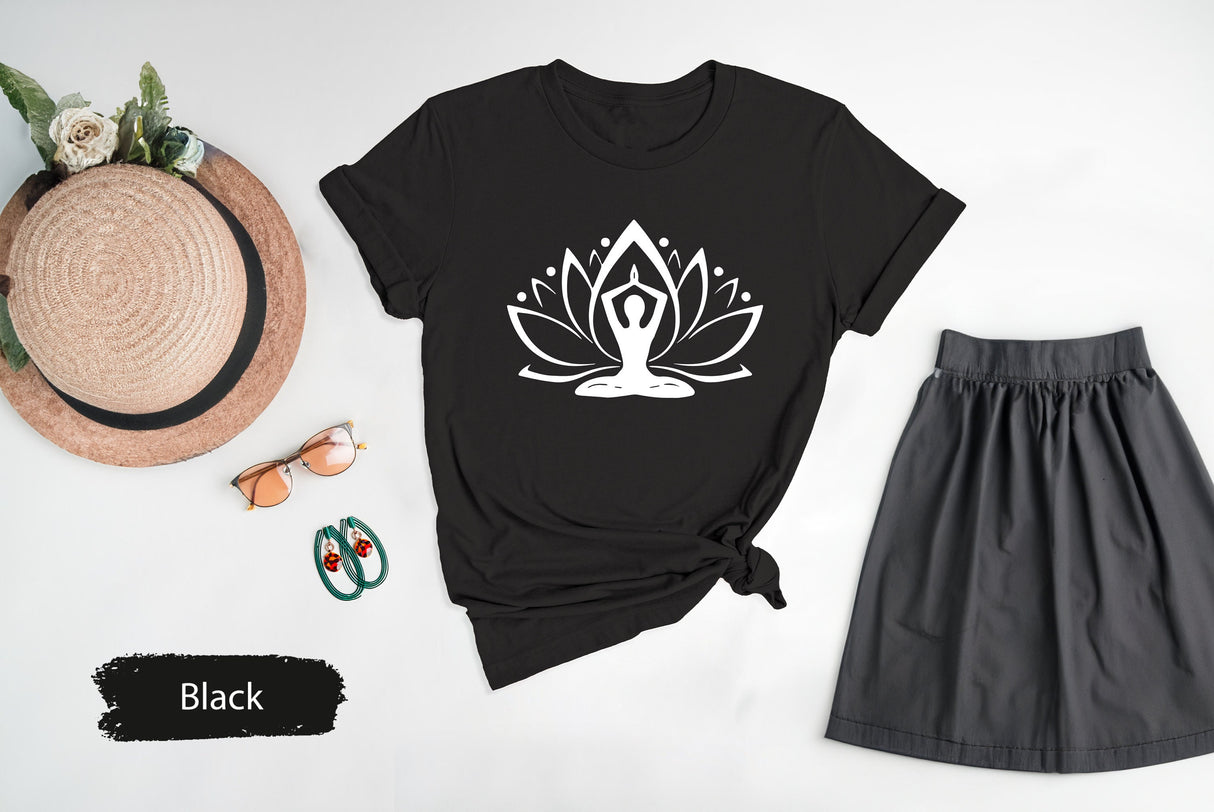 Yoga Shirt, Lotus Flower T-Shirt, Botanical Shirt, Meditation Shirt, Namaste Shirt, Yoga Teacher Gift, Namaste Yall Shirt, Yogi Gifts