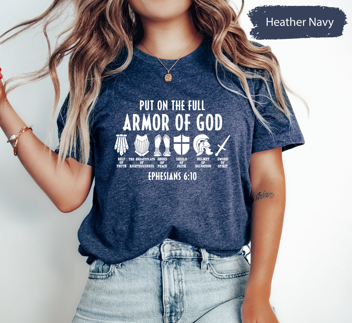 Full Armor of God Shirt, Bible Verse Shirt, Religious Shirt, Christian Shirts, Christian Shirt Gift, Faith T-Shirts, Ephesians Shirt