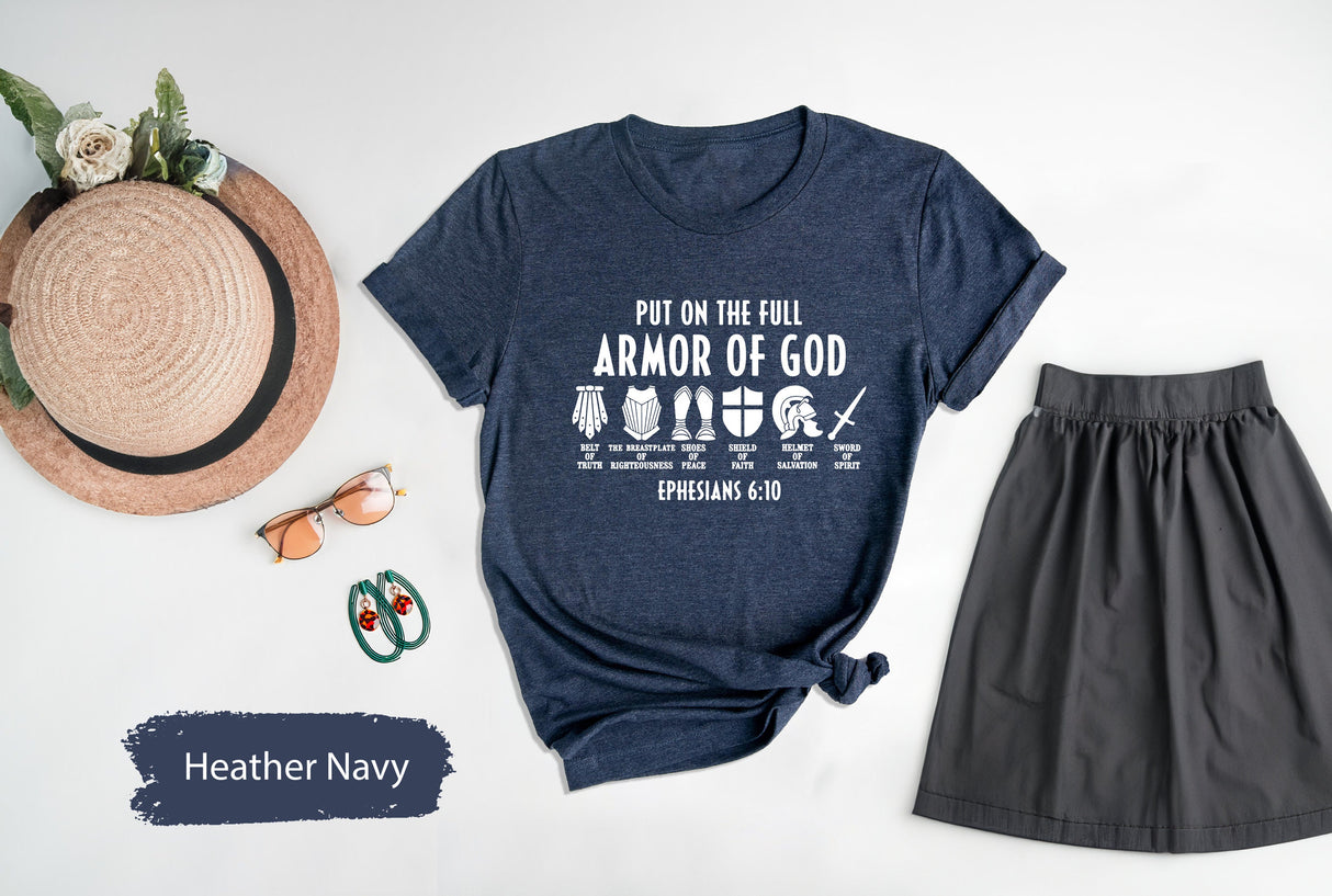 Full Armor of God Shirt, Bible Verse Shirt, Religious Shirt, Christian Shirts, Christian Shirt Gift, Faith T-Shirts, Ephesians Shirt