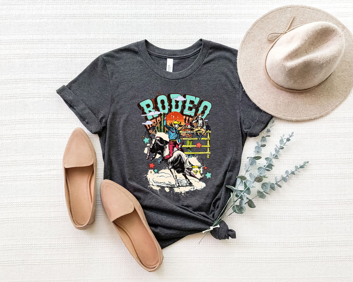 Rodeo Shirt, Rodeo Vibes Shirt, Western Graphic Tee, Western Shirt, Western Rodeo Shirt, Cowboy Shirt, Cowgirl Shirt, Country T-Shirt