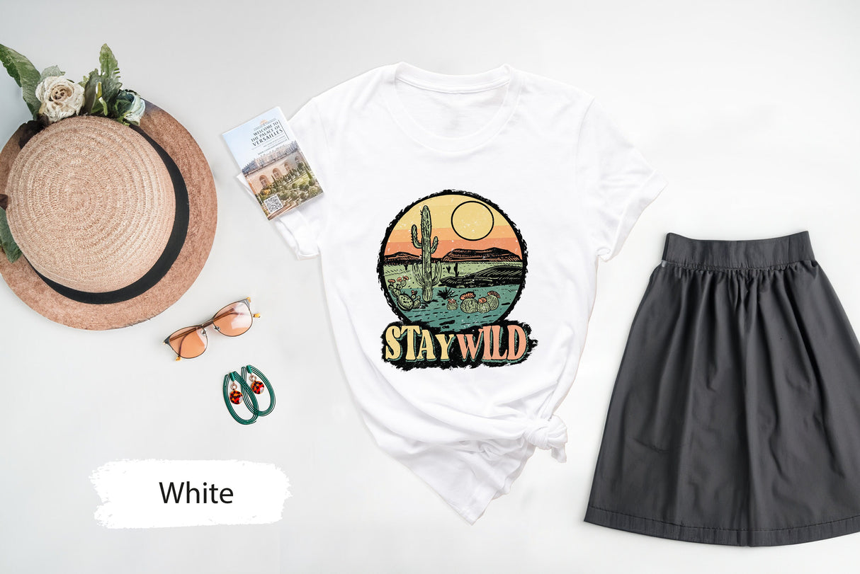 Stay Wild Shirt, Western Shirt, Wild West Shirt, Southern Shirt, Texas Shirt, Cactus Shirt, Cowboy Shirt, Country Girl Shirt, Country TShirt