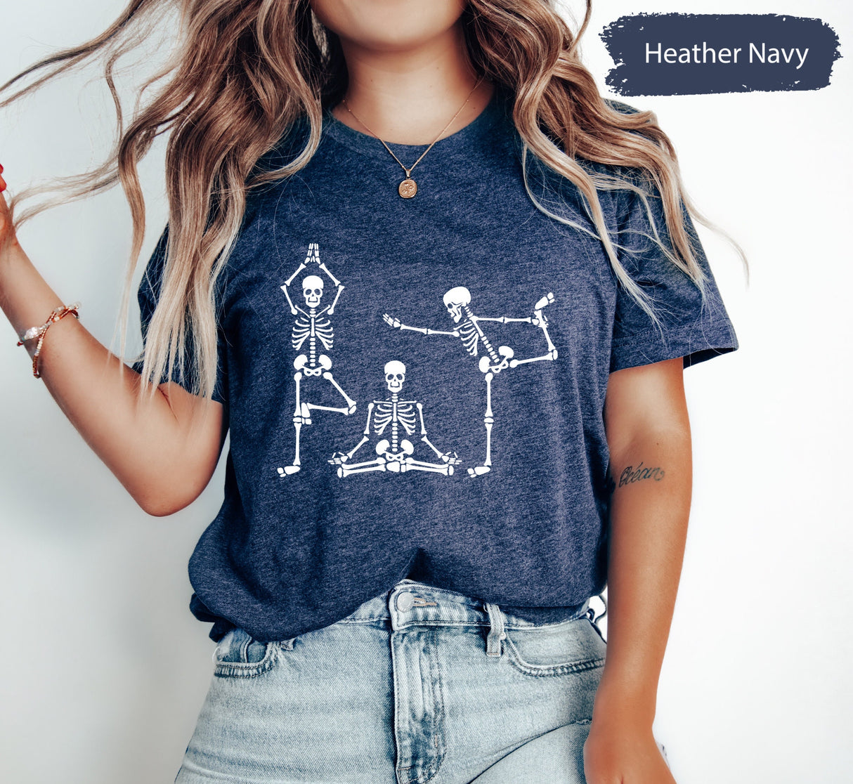 Skeletons Yoga Shirt, Halloween Shirt, Yoga Lover Shirt, Funny Yoga Shirt, Meditation Shirt, Gift For Yogi, Skeleton Shirt, Namaste Shirt