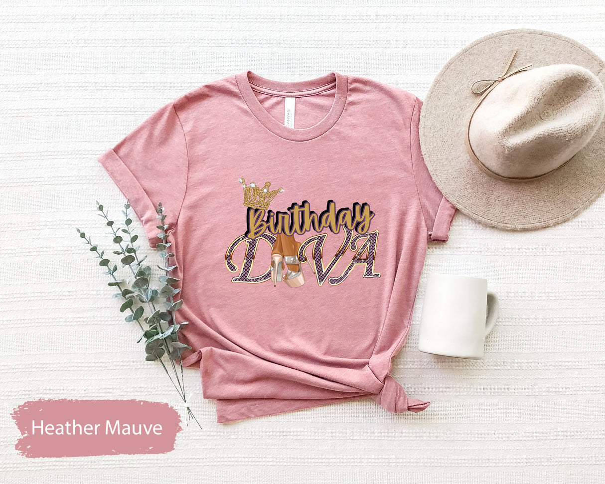 Birthday Diva Shirt, Birthday Girl Shirt, Birthday Queen Shirt, Birthday Shirt, Birthday TShirt, Birthday Gift, Gift For Birthday