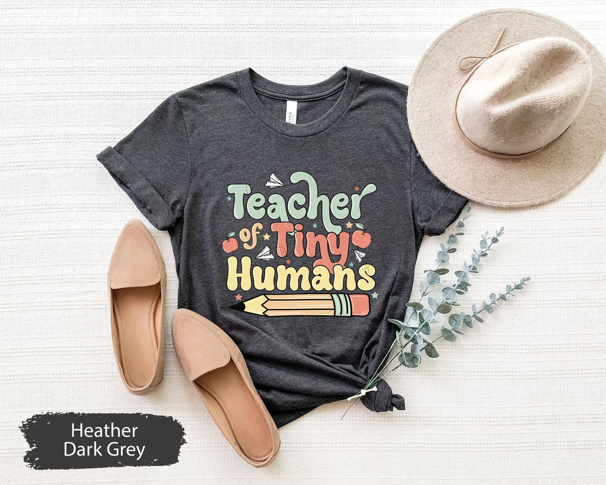 Teacher Shirts, Teacher Gifts, Gifts For Teacher, Back To School Shirt, Preschool Teacher, Kindergarten Teacher, Teacher Of Tiny Human Shirt