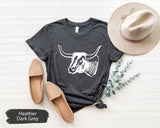 Buffolo Shirt, Western Graphic Tee, Country Shirt, Cowgirl TShirt, Cowboy Shirt, Western Shirts, West Wild Shirt, Buffolo Horn Shirt