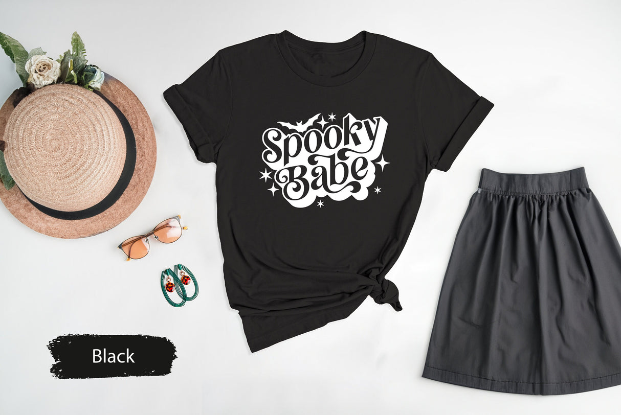 Spooky Season Shirt, Spooky Vibes TShirt, Spooky T-Shirt, Spooky Babe Shirt, Spooky Babe Girl Shirt, Halloween Shirt, Gift For Halloween