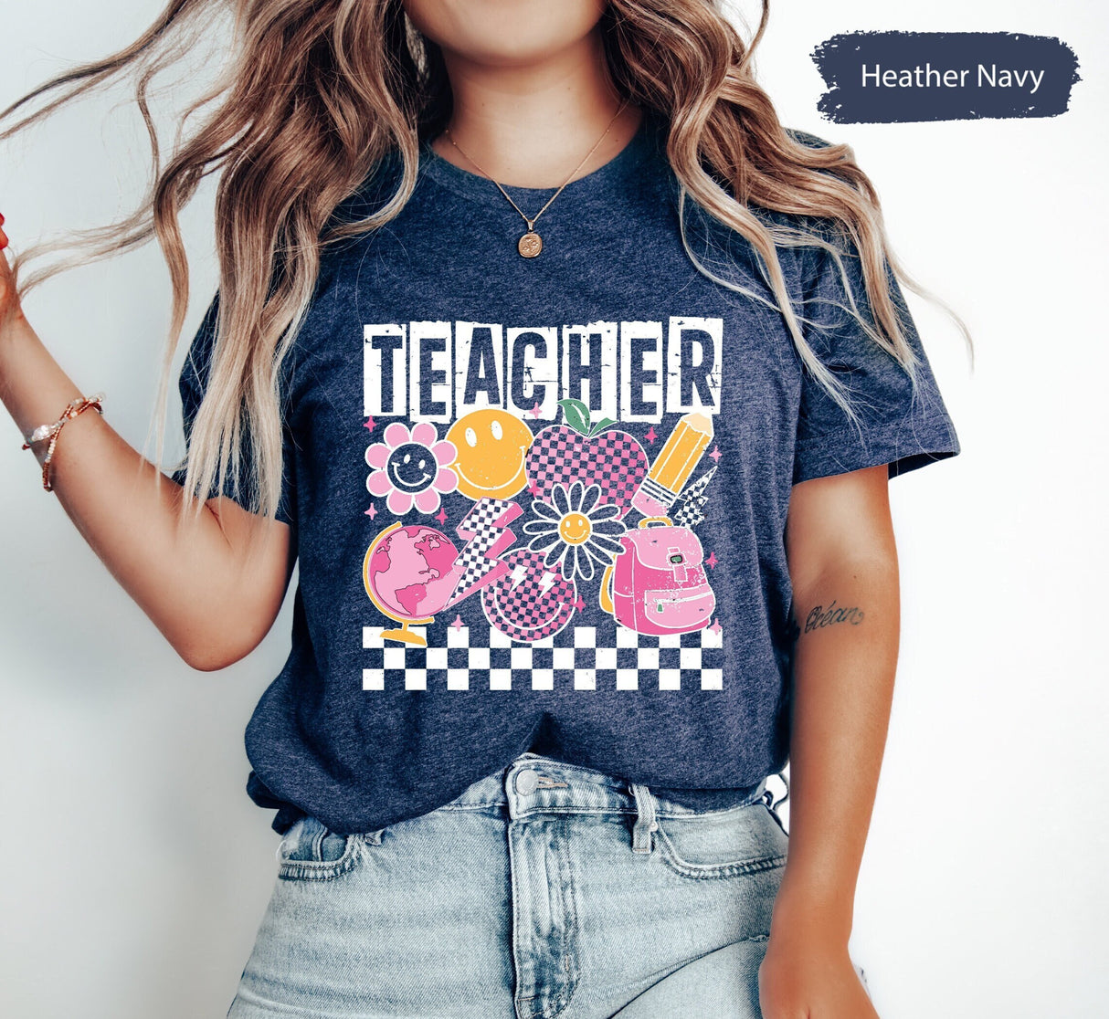 Retro Teacher Shirt, Teacher Shirts, Teacher Gift, Teacher Appreciation, Kindergarten Teacher, Back To School Gift, First Day Of School