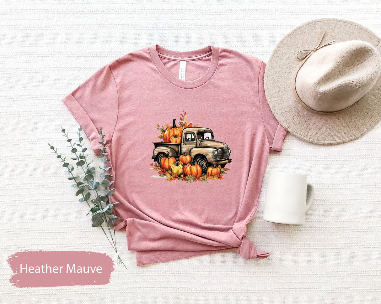 Pumpkin Truck TShirt, Pumpkin Shirt, Pumpkin Season Shirt, Fall Shirt, Fall Season Shirt, Autumn T-Shirt, Tis The Season Shirt