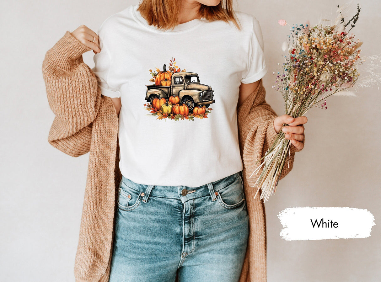 Pumpkin Truck TShirt, Pumpkin Shirt, Pumpkin Season Shirt, Fall Shirt, Fall Season Shirt, Autumn T-Shirt, Tis The Season Shirt