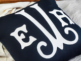 Monogram Housewarming Embroidery Pillow, Personalized Monogramed Pillow, New Home Gift, Realtor Closing Gift, First Home Gift, Custom Pillow - Arria Home