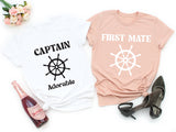 Matching Couples Cruise Shirt, Captain T-shirt, Co-captain, Skipper Shirts, First Mate, Matching Cruise Shirts, Cruise Tshirt, Boating Shirt