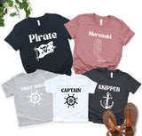 Matching Couples Cruise Shirt, Captain T-shirt, Co-captain, Skipper Shirts, First Mate, Matching Cruise Shirts, Cruise Tshirt, Boating Shirt