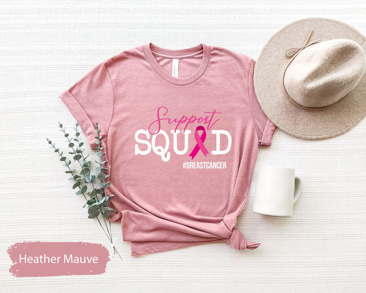 Breast Cancer Support Squad Shirt, Cancer Awareness Shirt, Breast Cancer Shirt, Breast Cancer Matching Shirts, Cancer Warrior Shirt