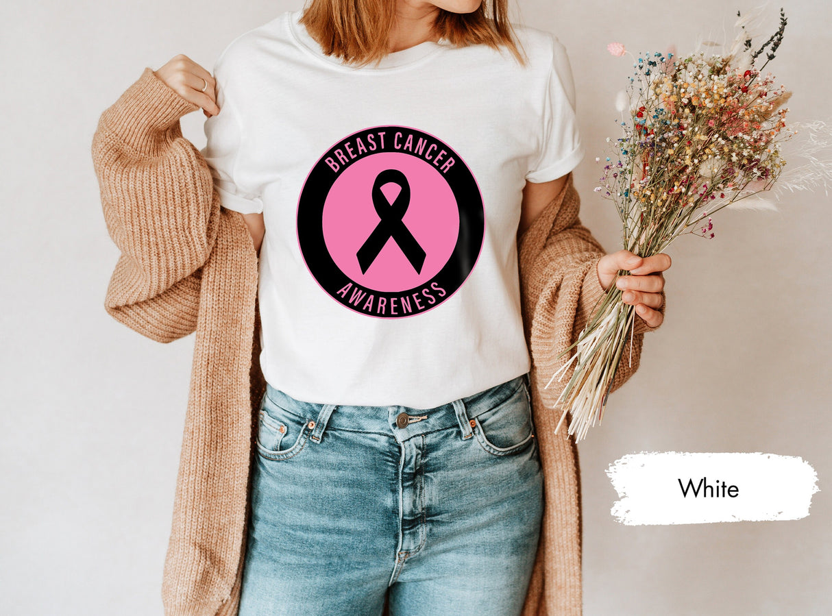 Breast Cancer Awareness, Breast Cancer Shirt, Cancer Survivor Gift, Breast Cancer Ribbon, Cancer Support Shirt, Fuck Cancer Shirt