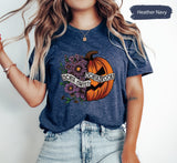 Sorta Sweet Sorta Spooky Shirt, Spooky Season Shirt, Pumpkin Shirt, Spooky Vibes Shirt, Spooky Shirt, Floral Halloween Shirt, Halloween Tee