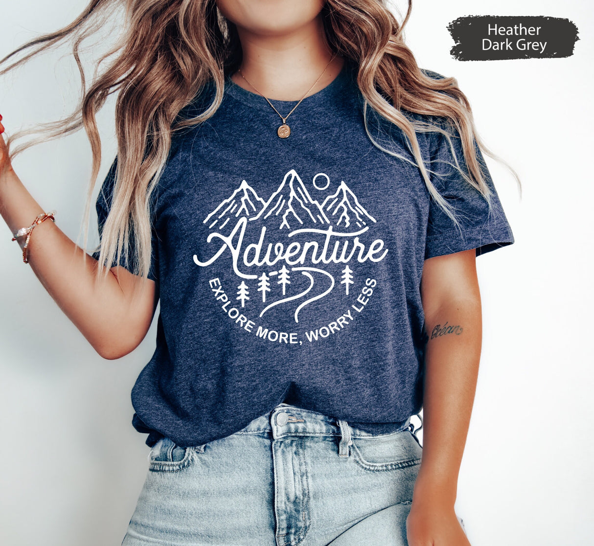 Adventure Shirt, Travel Shirt, Wanderlust TShirt, Nature Loer Shirts, Explore More Worry Less Shirt, Travelling Shirt, Camping Shirt