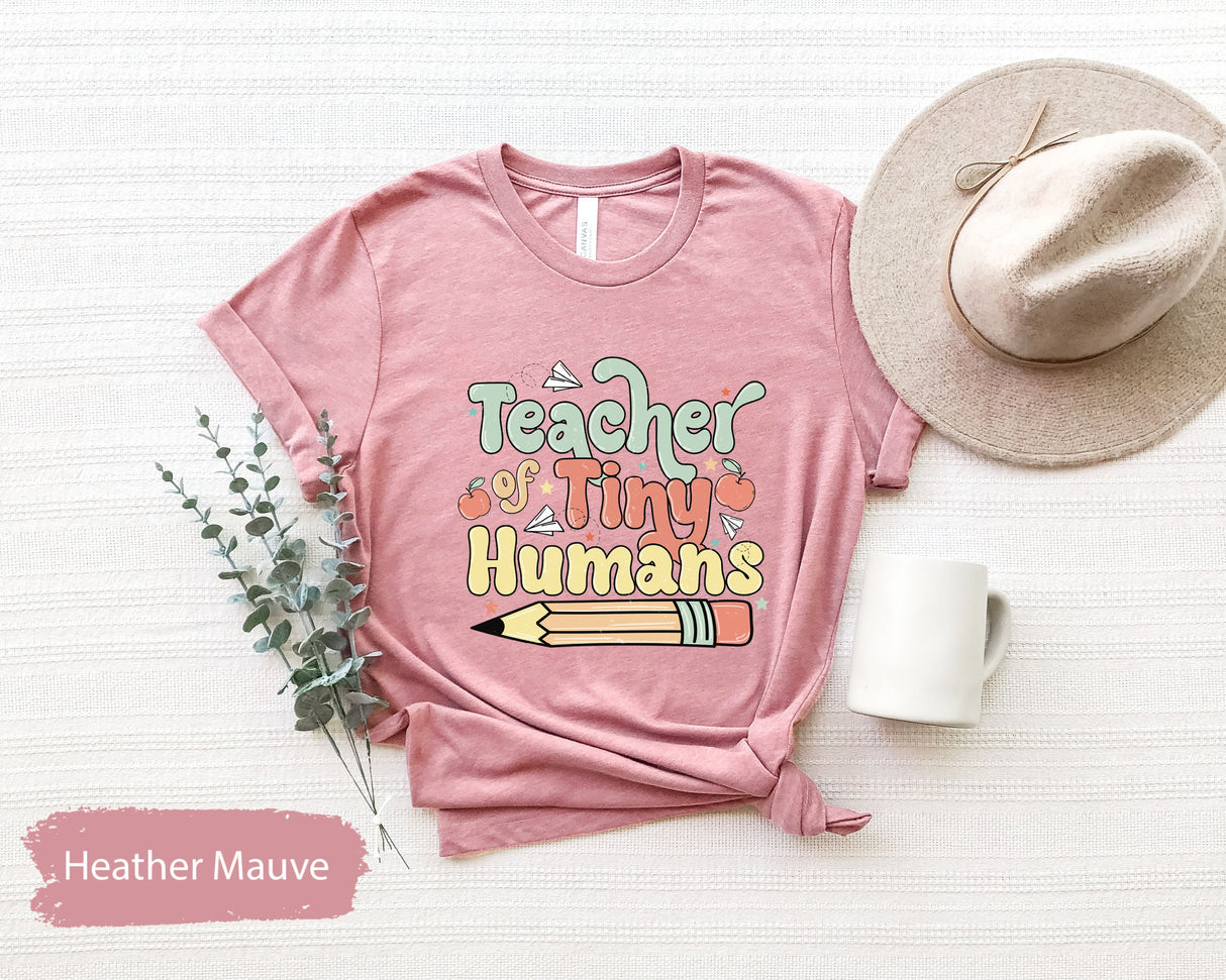 Teacher Shirts, Teacher Gifts, Gifts For Teacher, Back To School Shirt, Preschool Teacher, Kindergarten Teacher, Teacher Of Tiny Human Shirt