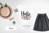 Hello Fall Shirt, Fall TShirt, Fall Season Shirt, Fall Outfit, Spooky Season Shirt, Womens Fall Shirt, Trendy Fall Shirt, Fall T Shirt