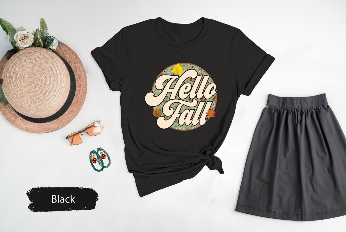 Hello Fall Shirt, Fall TShirt, Fall Shirts, Fall Season Shirt, Fall Outfit, Cute Fall Shirt, Womens Fall Shirts, Fall Graphic Tee