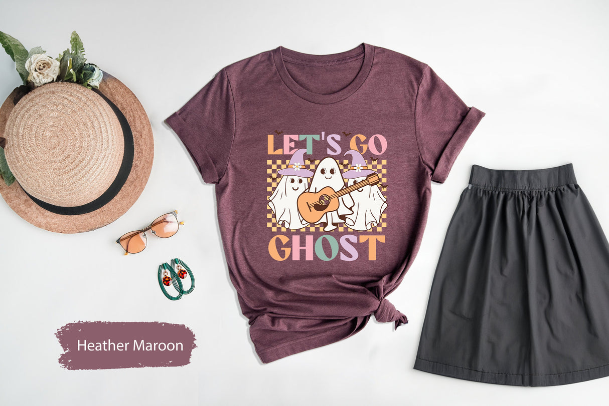 Let's Go Ghost Shirt, Funny Ghost Shirt, Ghost Shirt, Hlaloween Shirt, Hallowen Gift, Spooky Shirt, Gift For Halloween, Boo Shirt